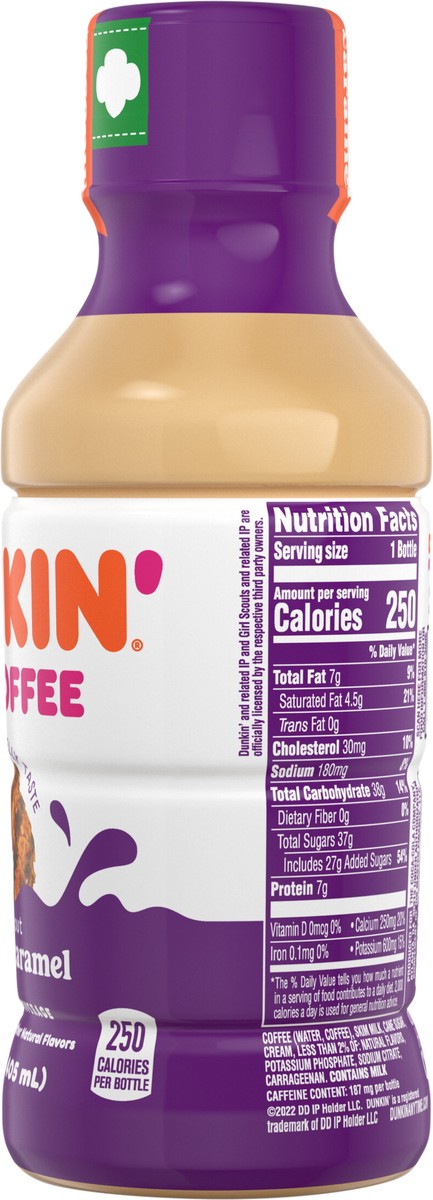 slide 5 of 7, Dunkin' Coconut Caramel Iced Coffee - 13.70 fl oz, 13.70 fl oz