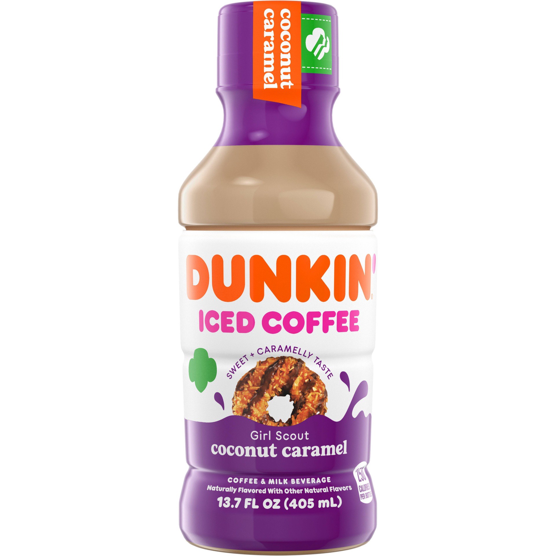 slide 1 of 7, Dunkin' Coconut Caramel Iced Coffee - 13.70 fl oz, 13.70 fl oz