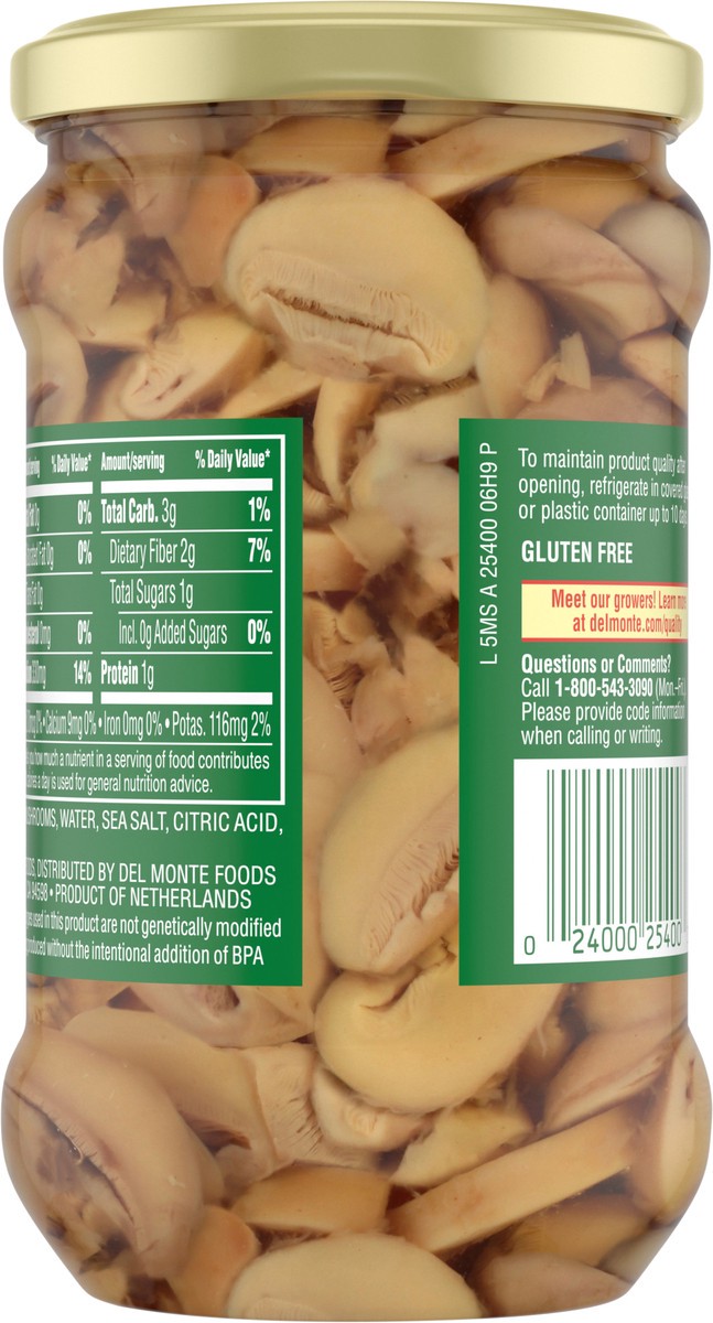 slide 3 of 7, Del Monte Mushroom Slices In A Jar, 6 oz