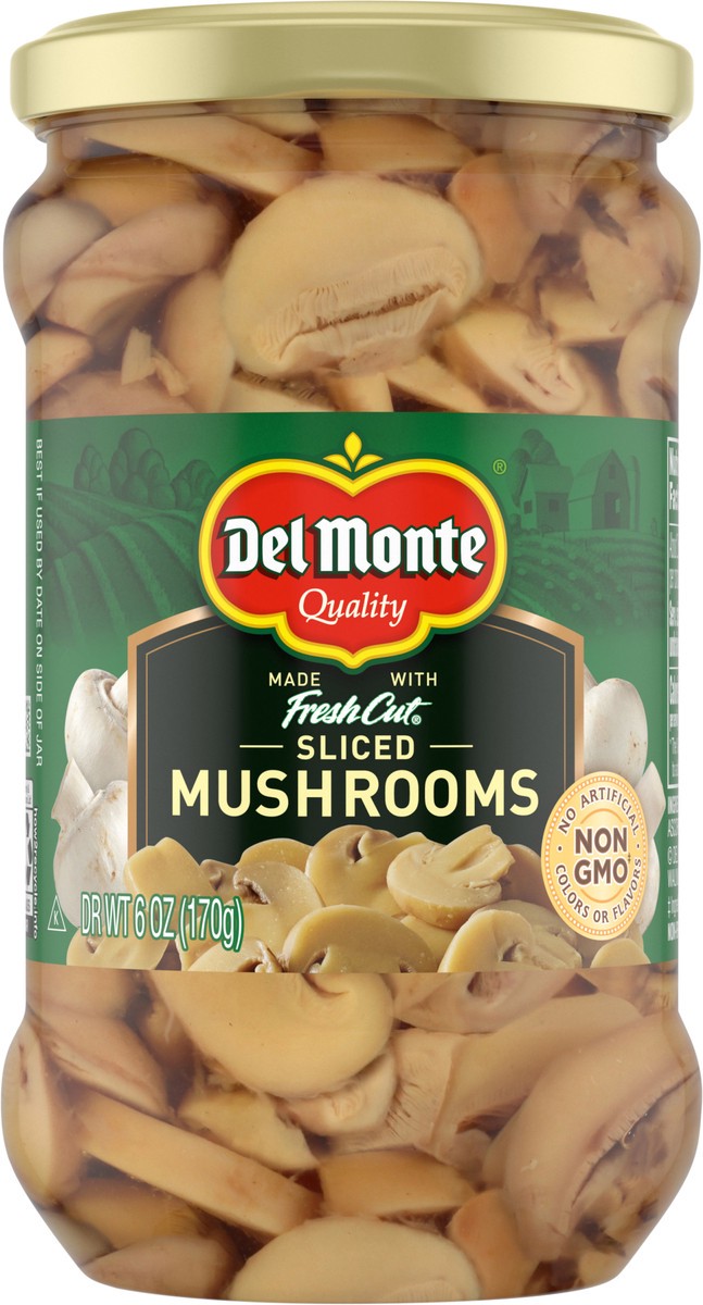 slide 7 of 7, Del Monte Mushroom Slices In A Jar, 6 oz