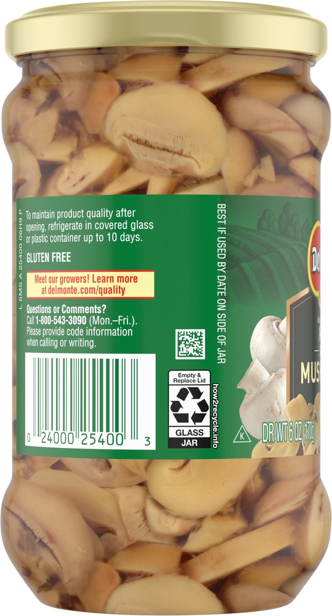 slide 2 of 7, Del Monte Mushroom Slices In A Jar, 6 oz