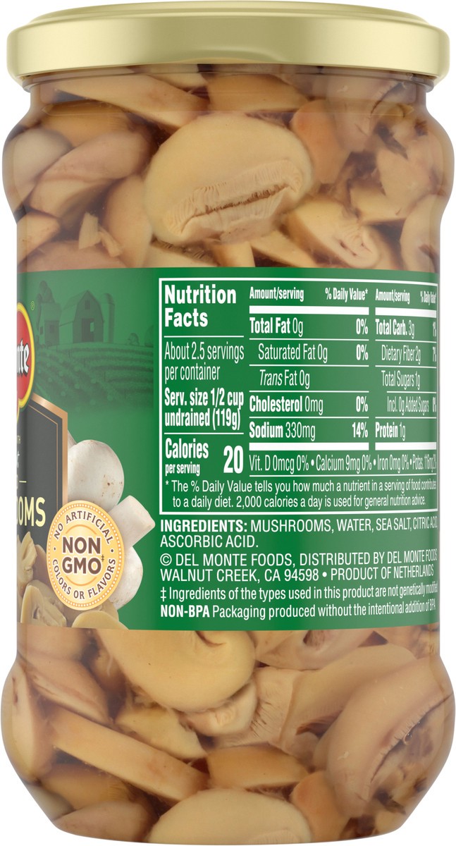 slide 6 of 7, Del Monte Mushroom Slices In A Jar, 6 oz