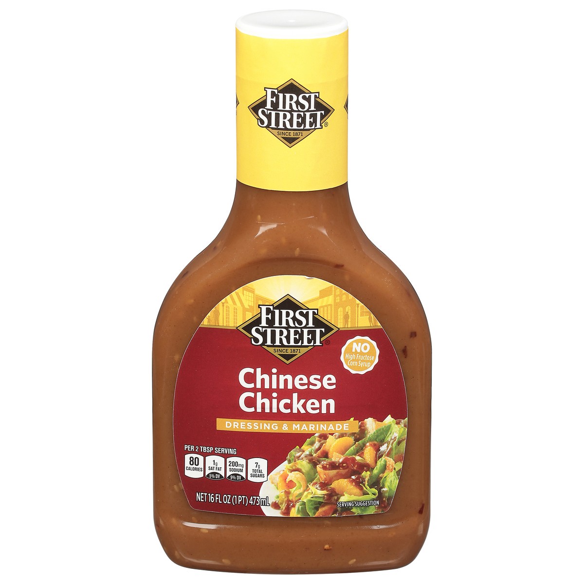 slide 1 of 13, First Street Chinese Chicken Dressing, 16 oz