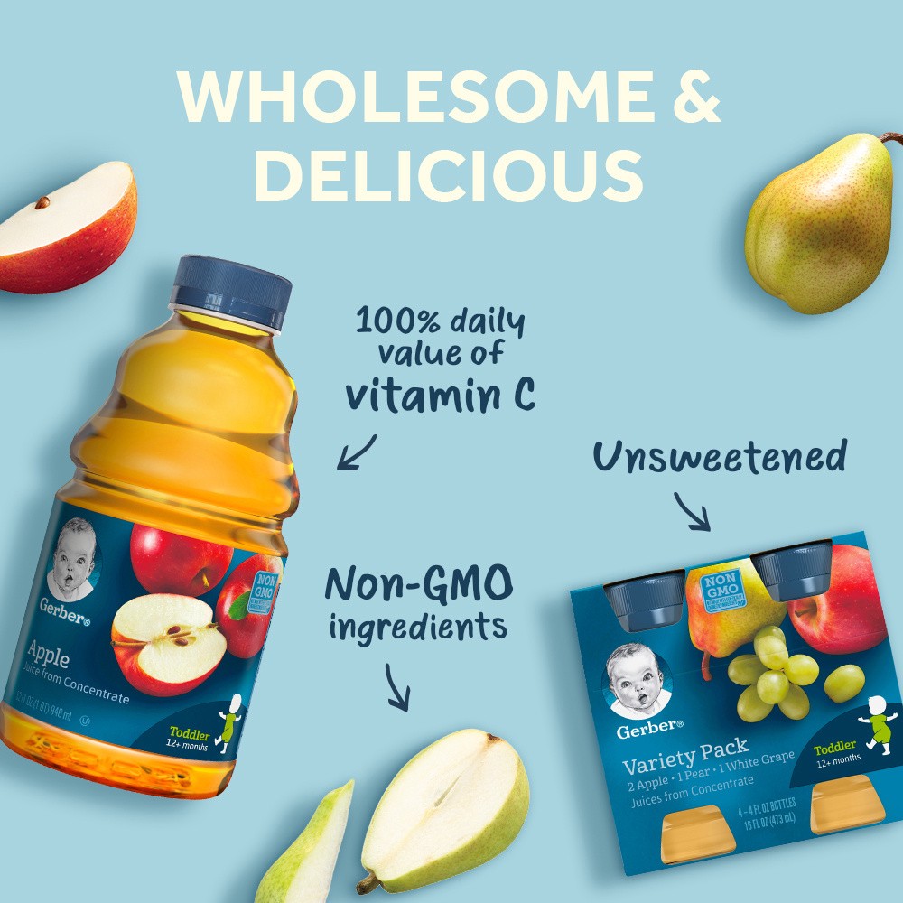 slide 7 of 7, Gerber 12+ Months White Grape Juice Toddler 32 fl oz Bottle, 32 fl oz