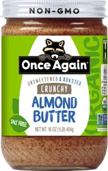 Once Again Organic Unsweetened & Roasted Crunchy Almond Butter - 16 oz