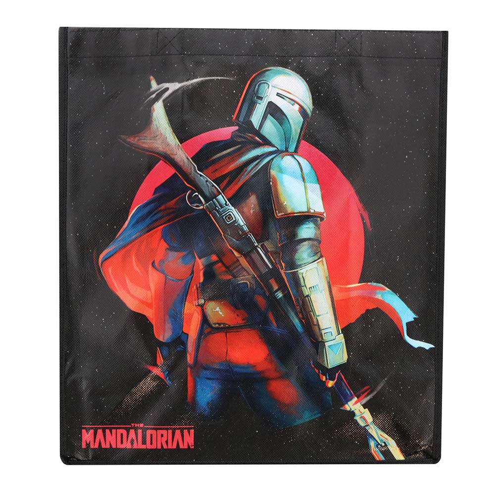 slide 1 of 1, Star Wars The Mandalorian Black Reusable Shopping Bag, 1 ct