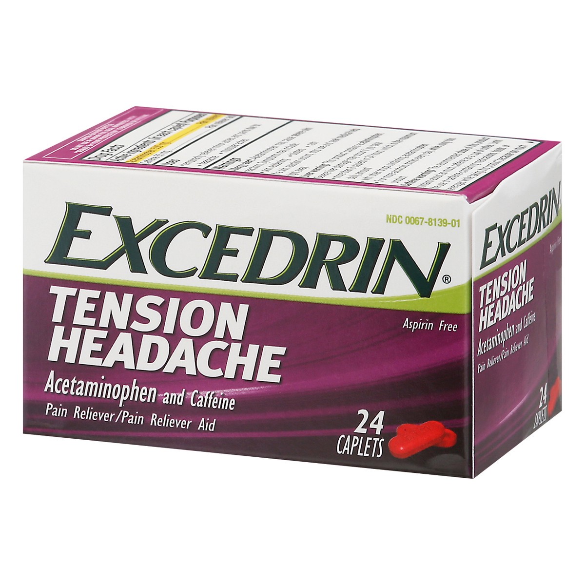 slide 2 of 13, Excedrin Tension Headache Pain Reliever/Pain Reliever Aid 24 Caplets, 24 ct