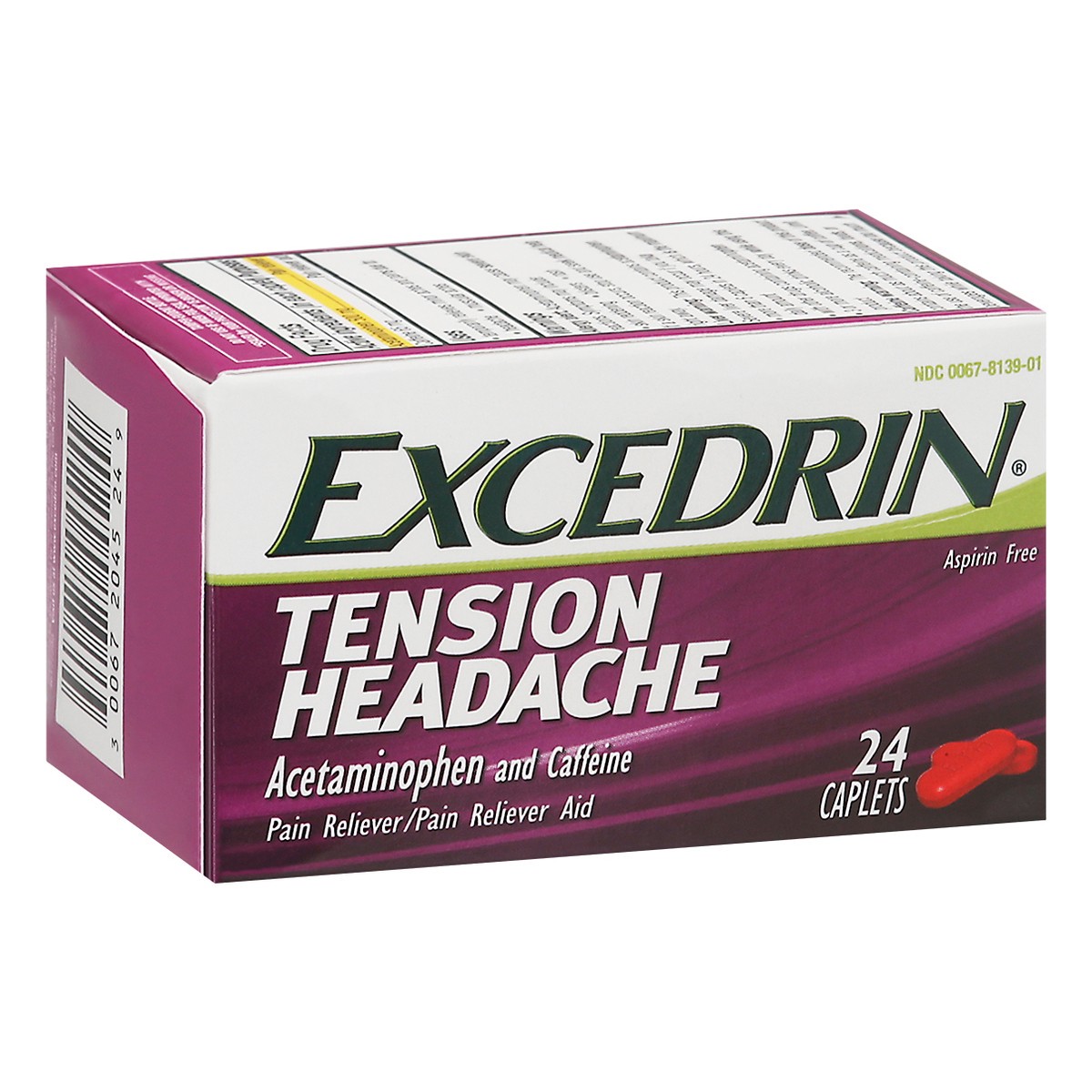 slide 8 of 13, Excedrin Tension Headache Pain Reliever/Pain Reliever Aid 24 Caplets, 24 ct