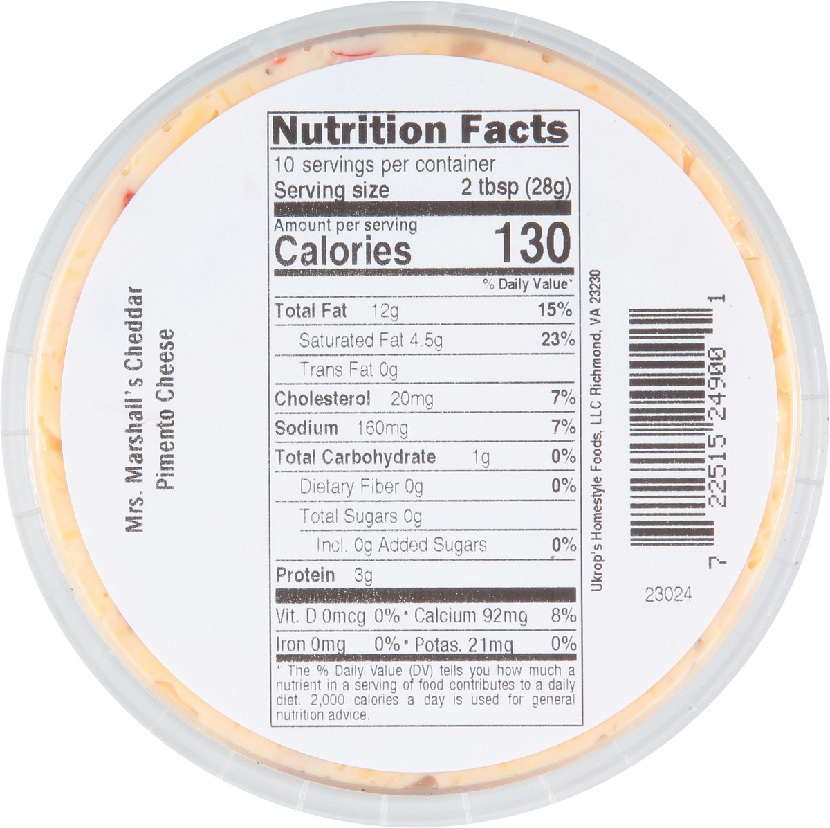 slide 5 of 9, Mrs. Marshall's Cheddar Pimento Cheese 10 oz, 10 oz