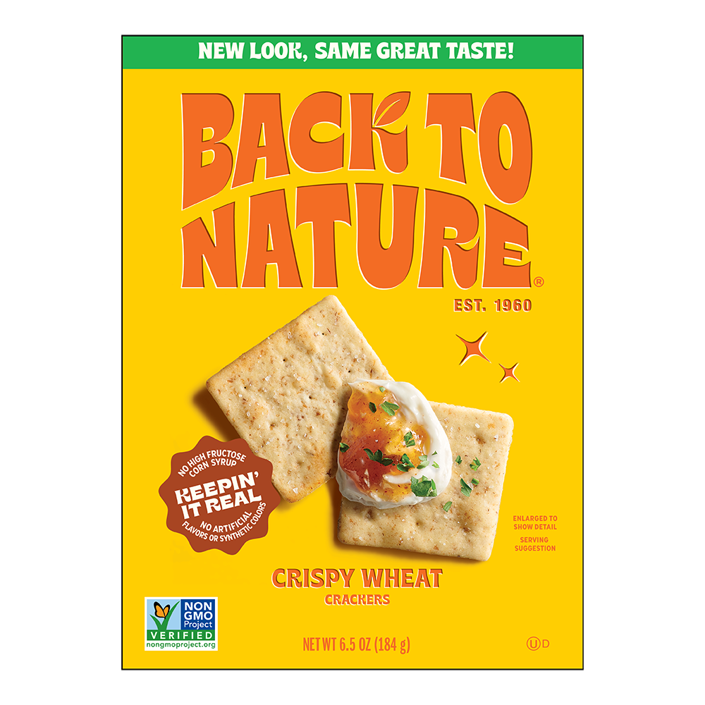 slide 1 of 21, Back to Nature Plant Based Snacks Crispy Wheat Crackers, 8 oz