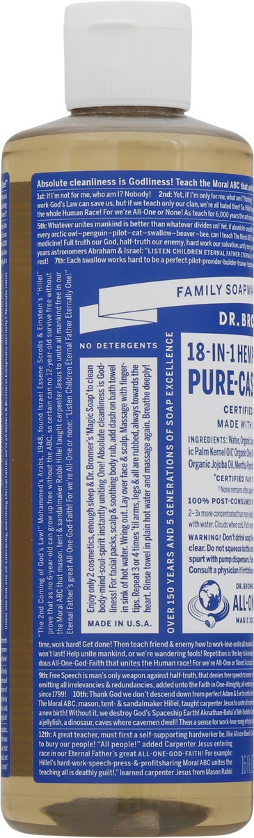 slide 6 of 13, Dr. Bronner's 18-in-1 Hemp Peppermint Pure-Castile Soap 16 fl oz, 16 fl oz