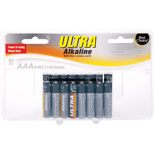 slide 1 of 1, Best Choice Ultra Alkaline Battery AAA, 16 ct