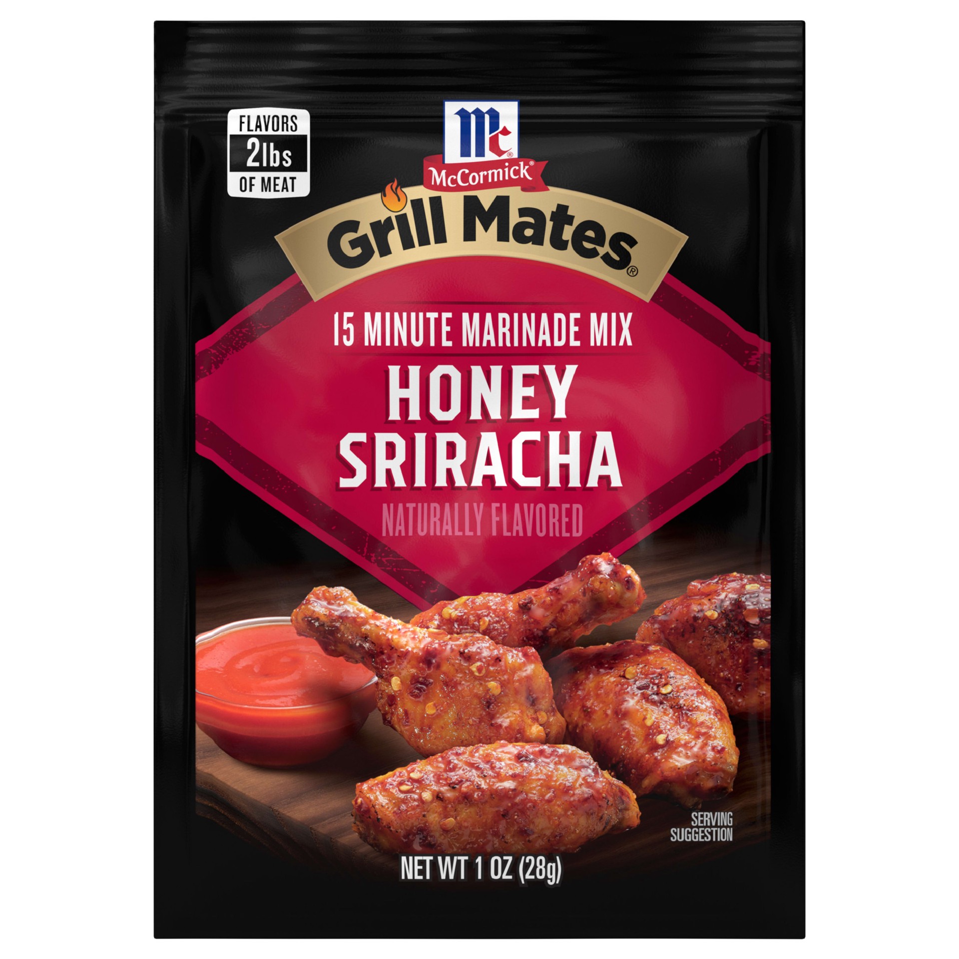 slide 1 of 9, McCormick Grill Mates Marinade Mix - Honey Sriracha, 1 oz