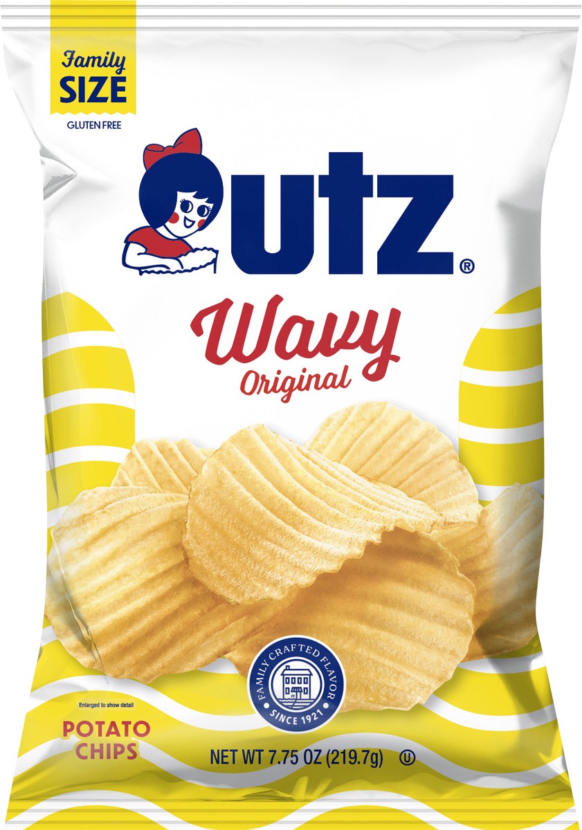 slide 6 of 7, Utz 7.75 oz Utz Wavy Original Potato Chips, 7.75 oz