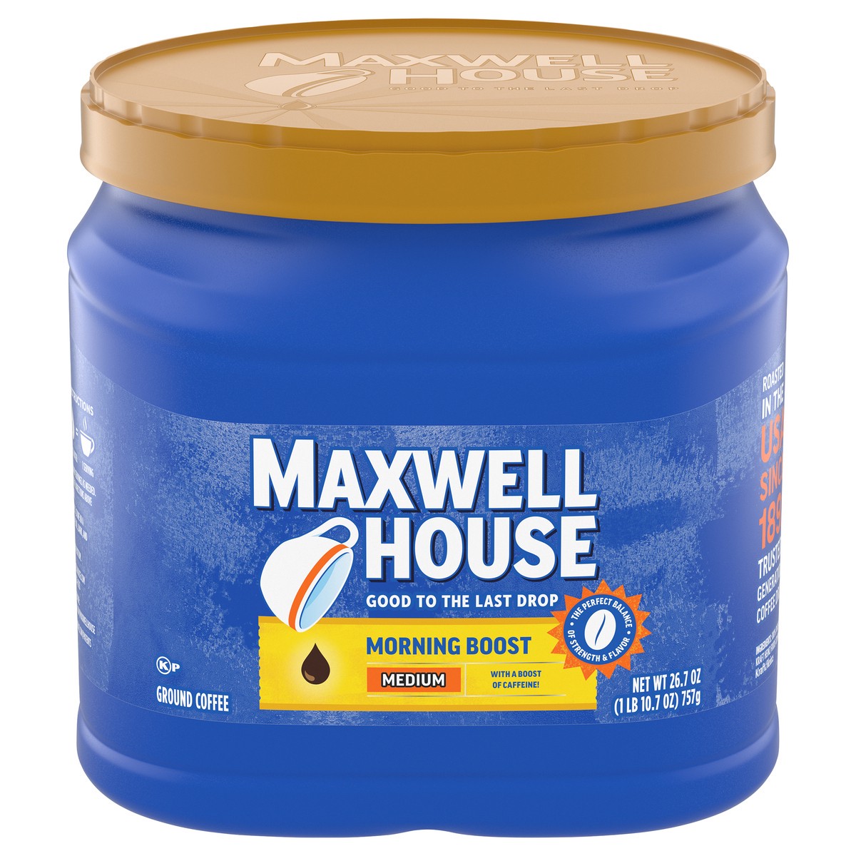 slide 1 of 11, Maxwell House Morning Brew Medium Roast Ground Coffee, 26.7 oz Canister, 26.7 oz