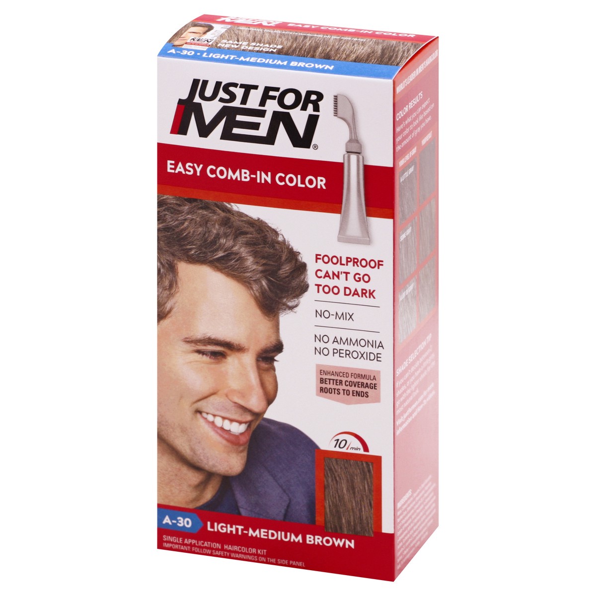 slide 3 of 9, Just For Men Autostop Light-Medium Brown A-30 Hair Color, 1 ct