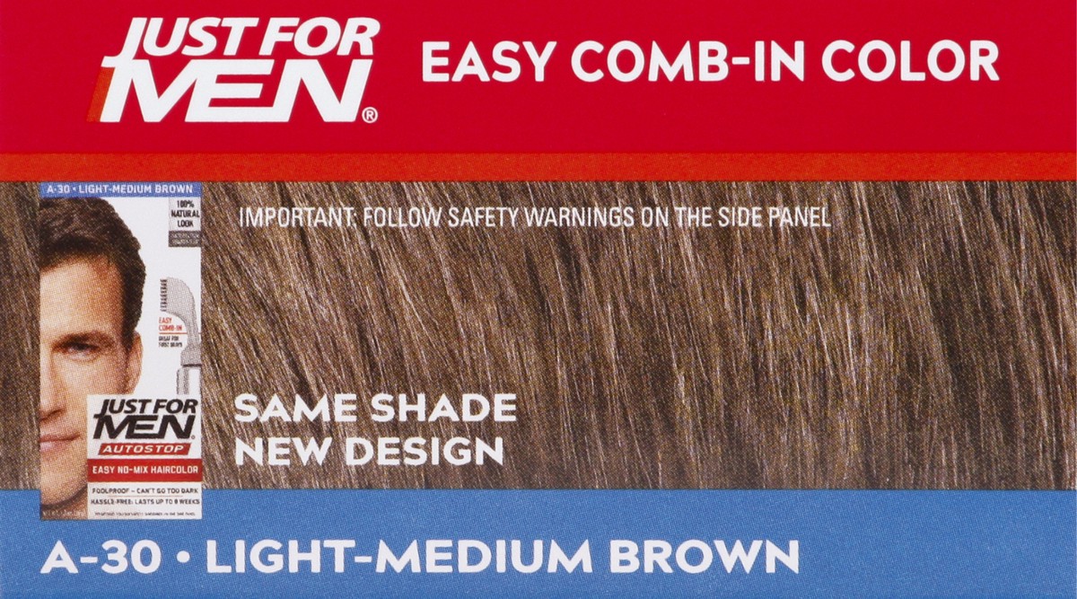 slide 9 of 9, Just For Men Autostop Light-Medium Brown A-30 Hair Color, 1 ct