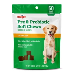 Meijer Dog Pre & Probiotic Soft Chews, Chicken Flavor, 60 Soft Chews
