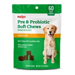 Meijer Dog Pre & Probiotic Soft Chews, Chicken Flavor, 60 Soft Chews