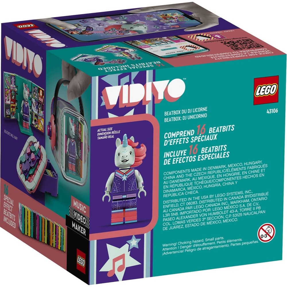 slide 4 of 4, LEGO VIDIYO Unicorn DJ BeatBox Building Toy 43106, 84 ct