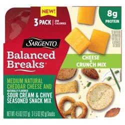 Sargento Balanced Breaks Cheese + Crunch Mix, Medium Cheddar, Sour Cream Chive Snack Mix