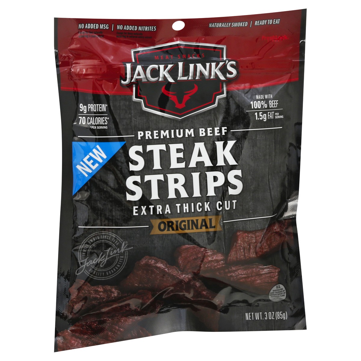 slide 9 of 9, Jack Link's Original Beef Thick Cut Strip, 3 ounce, 3 oz