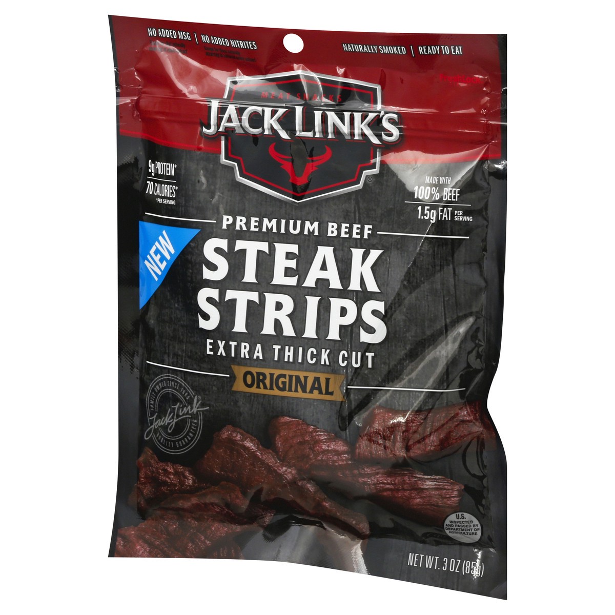 slide 7 of 9, Jack Link's Original Beef Thick Cut Strip, 3 ounce, 3 oz
