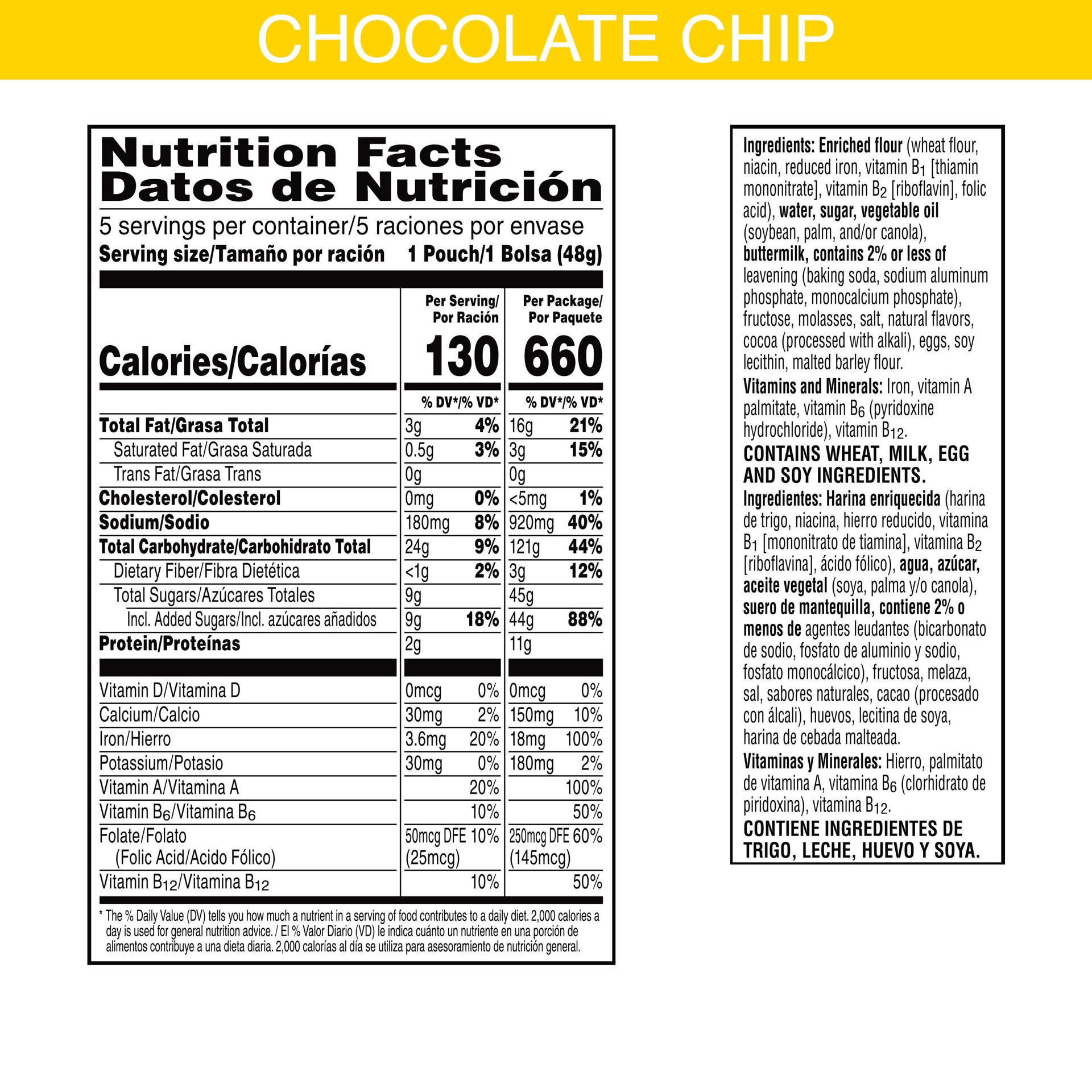 slide 2 of 5, Eggo Bites Pouches Chocolatey Chip Frozen Pancakes - 8.4oz/5ct, 8.4 oz