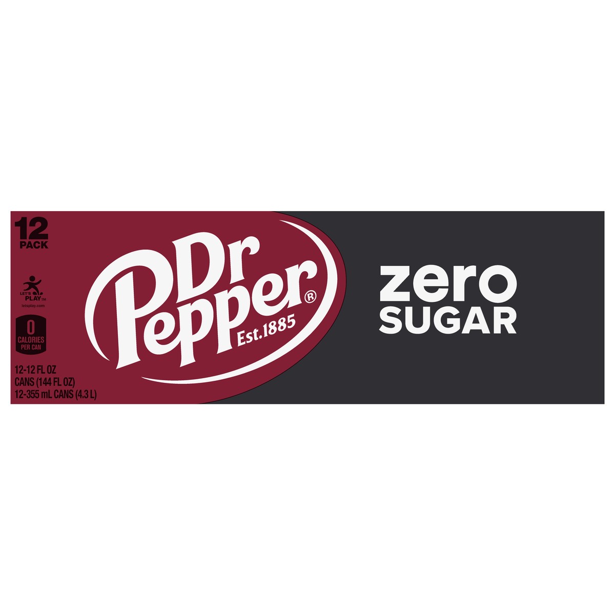 slide 10 of 11, Dr Pepper 12 Pack Zero Sugar Soda 12-12 fl oz Cans, 12 ct; 12 oz