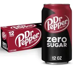 Dr Pepper Zero Sugar, 12Pk