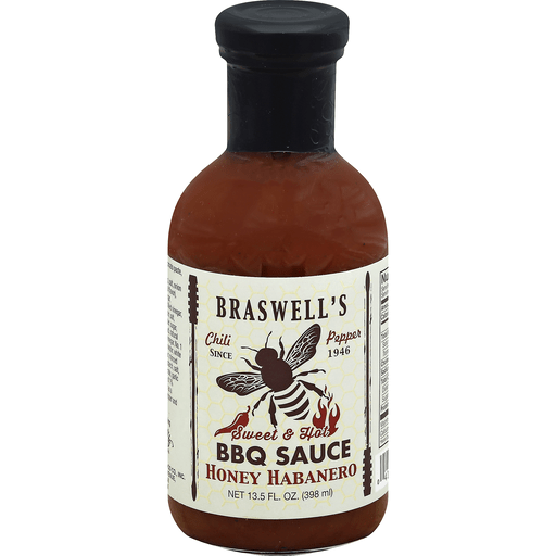 slide 1 of 2, Braswell's Honey Habanero BBQ Sauce, 1 ct