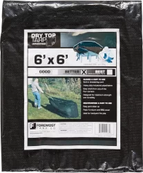 Foremost Tarp Co. Dry Top Drawstring Tarp - Black