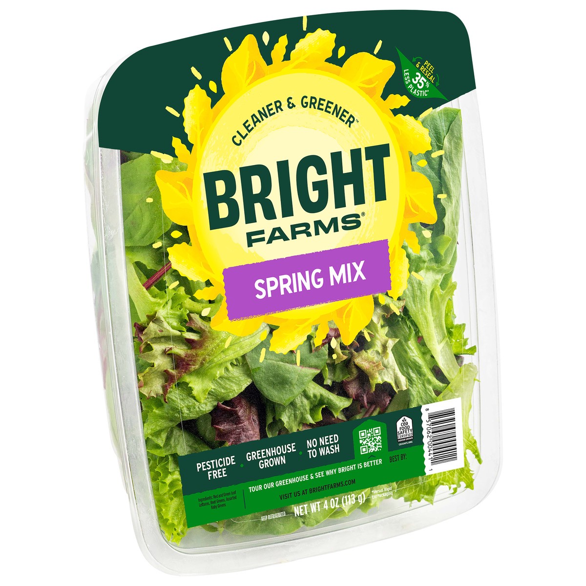 slide 2 of 4, Bright Farms Spring Mix, 1 ct