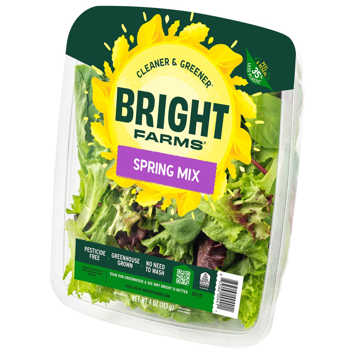slide 3 of 4, Bright Farms Spring Mix, 1 ct