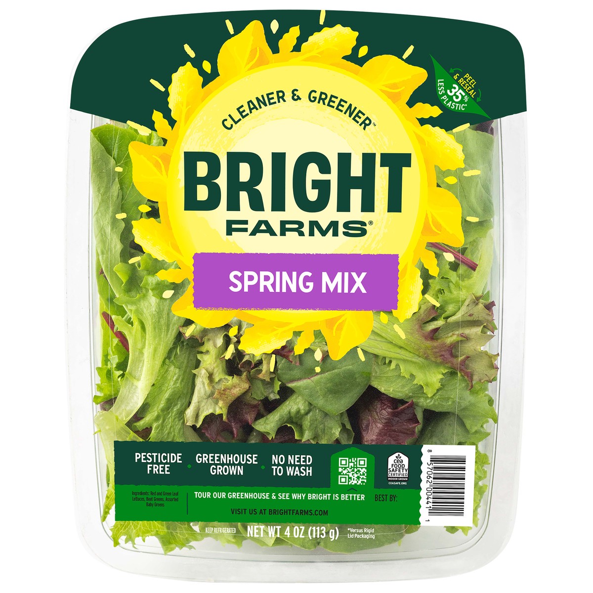 slide 1 of 4, Bright Farms Spring Mix, 1 ct