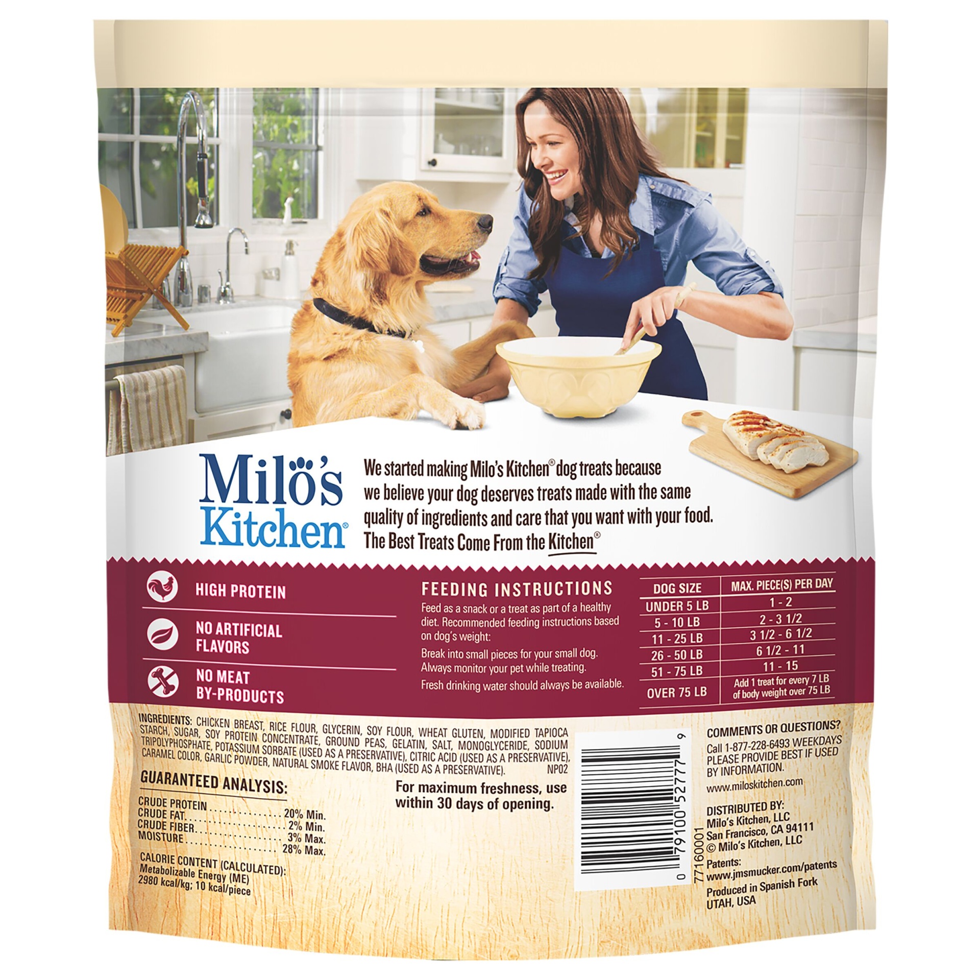 slide 2 of 3, Milo's Kitchen Chicken Grilllers Dog Treats, 8.5 oz