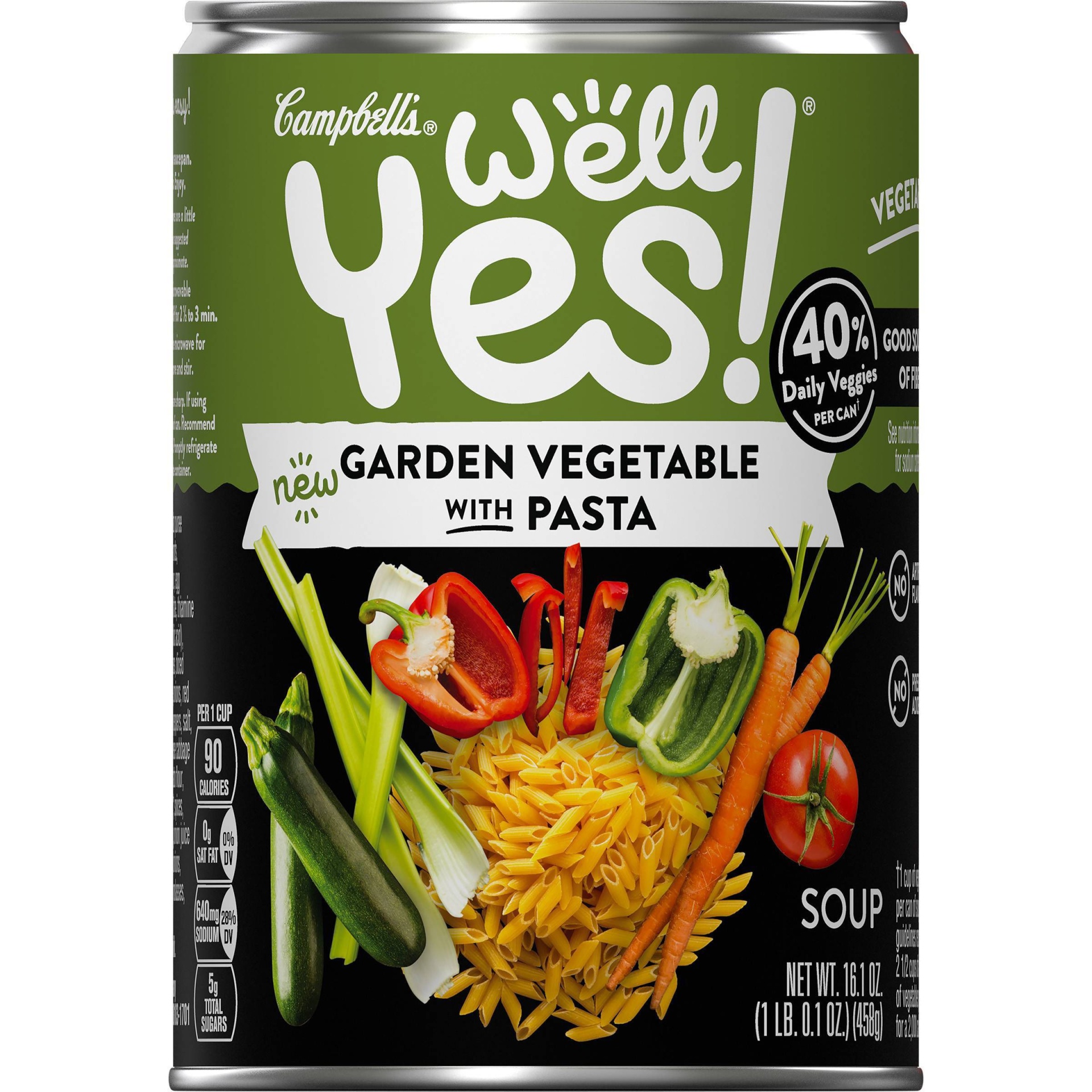 slide 1 of 5, Campbell's Well Yes Vegetable Noodle Soup, 16.1 oz