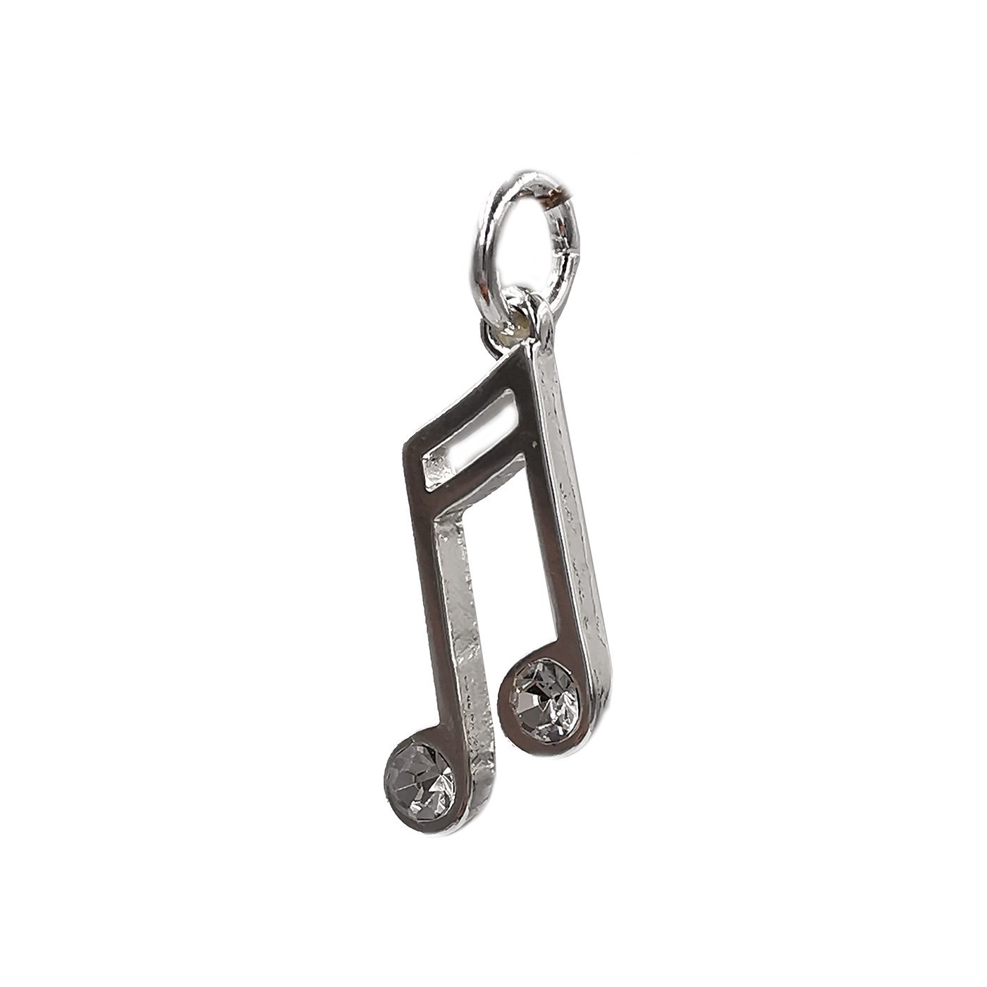 slide 3 of 4, Charmalong Silver Plated Crystal Music Charm By Bead Landing, 0.98 in x 0.39 in x 0.24 in