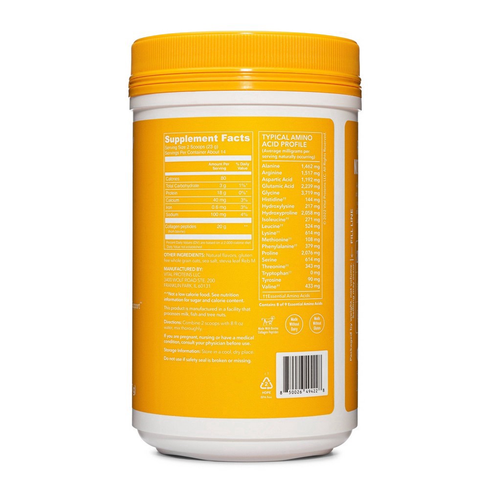 slide 6 of 13, Vital Proteins Vanilla Collagen Peptides 11.5 oz, 11.5 oz