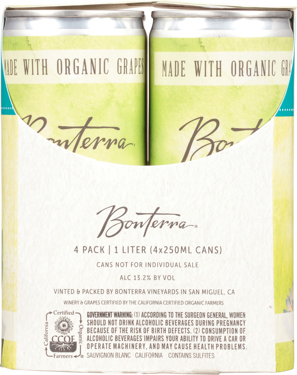 slide 7 of 9, Bonterra 4 Pack California Sauvignon Blanc 250 ml Can 4 ea Multipack, 4 ct