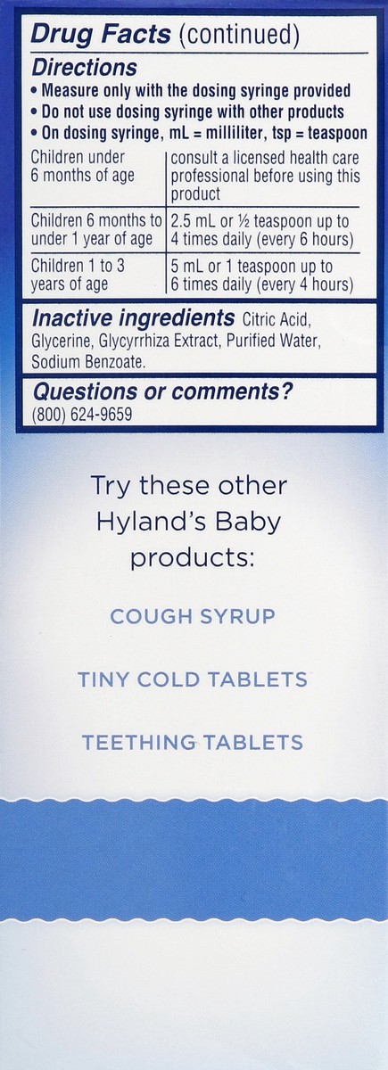 slide 3 of 4, Hyland's Children's Hylands Baby Nighttime Mucus & Cold Relief Syrup, 4 fl oz