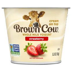 Brown Cow Whole Milk Strawberry Yogurt