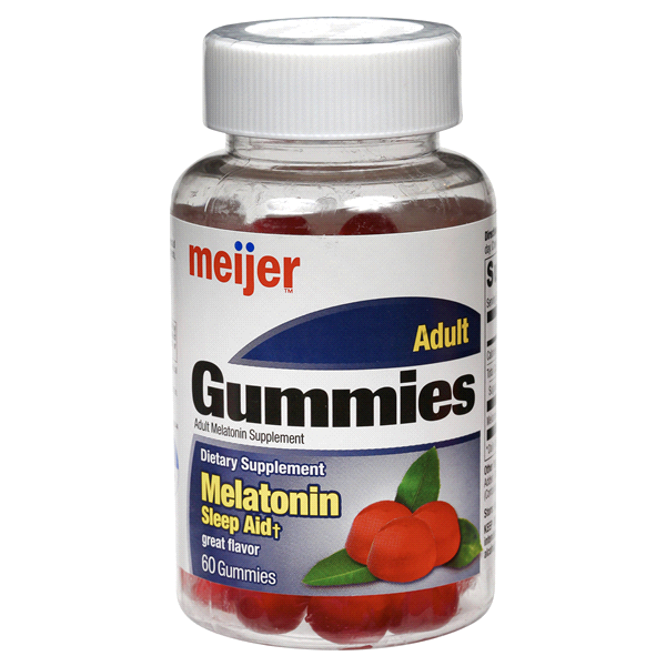 slide 1 of 3, Meijer Gummy Adult Melatonin, 60 ct