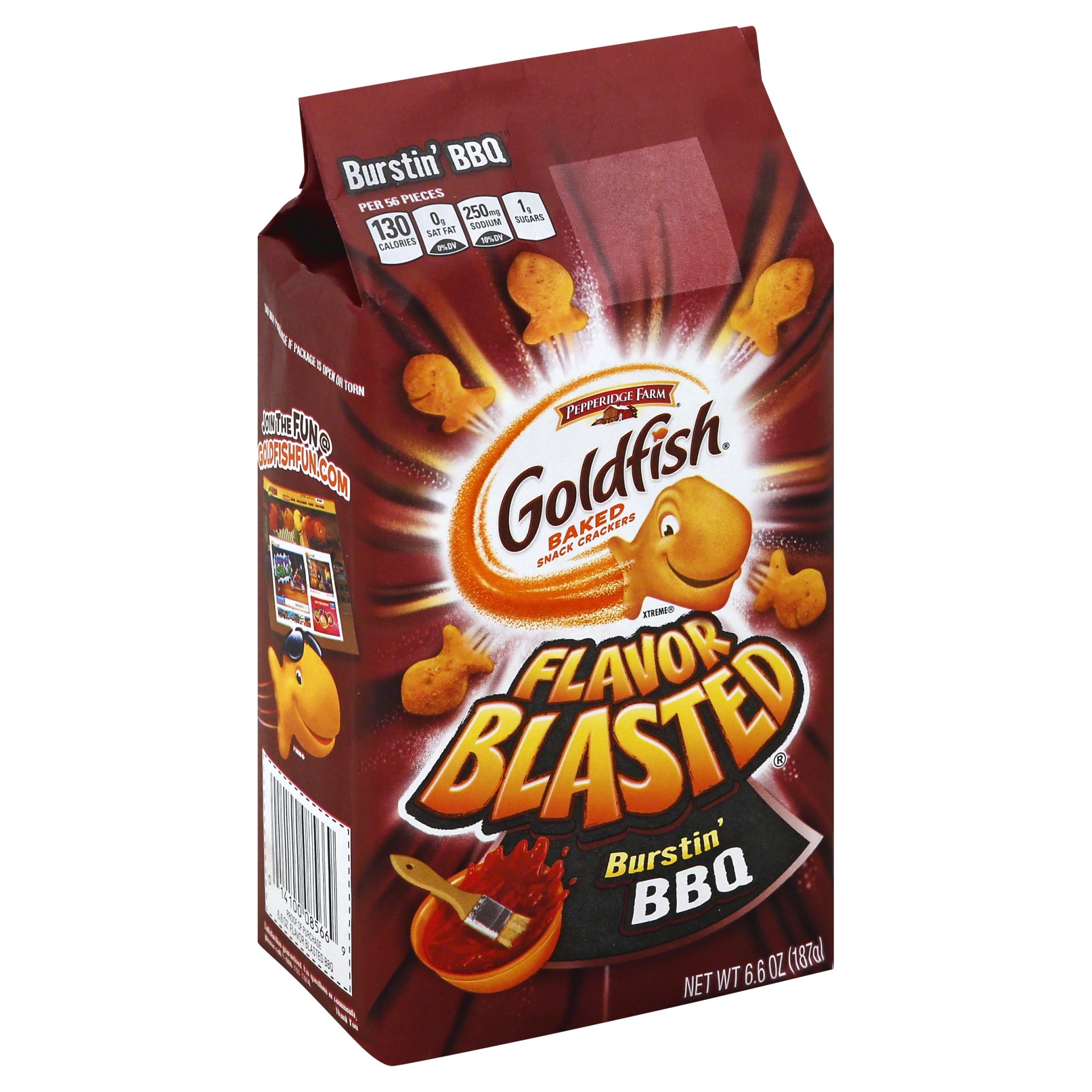 slide 1 of 6, Pepperidge Farm Goldfish Smokin' BBQ Baked Snack Crackers, 6.6 oz