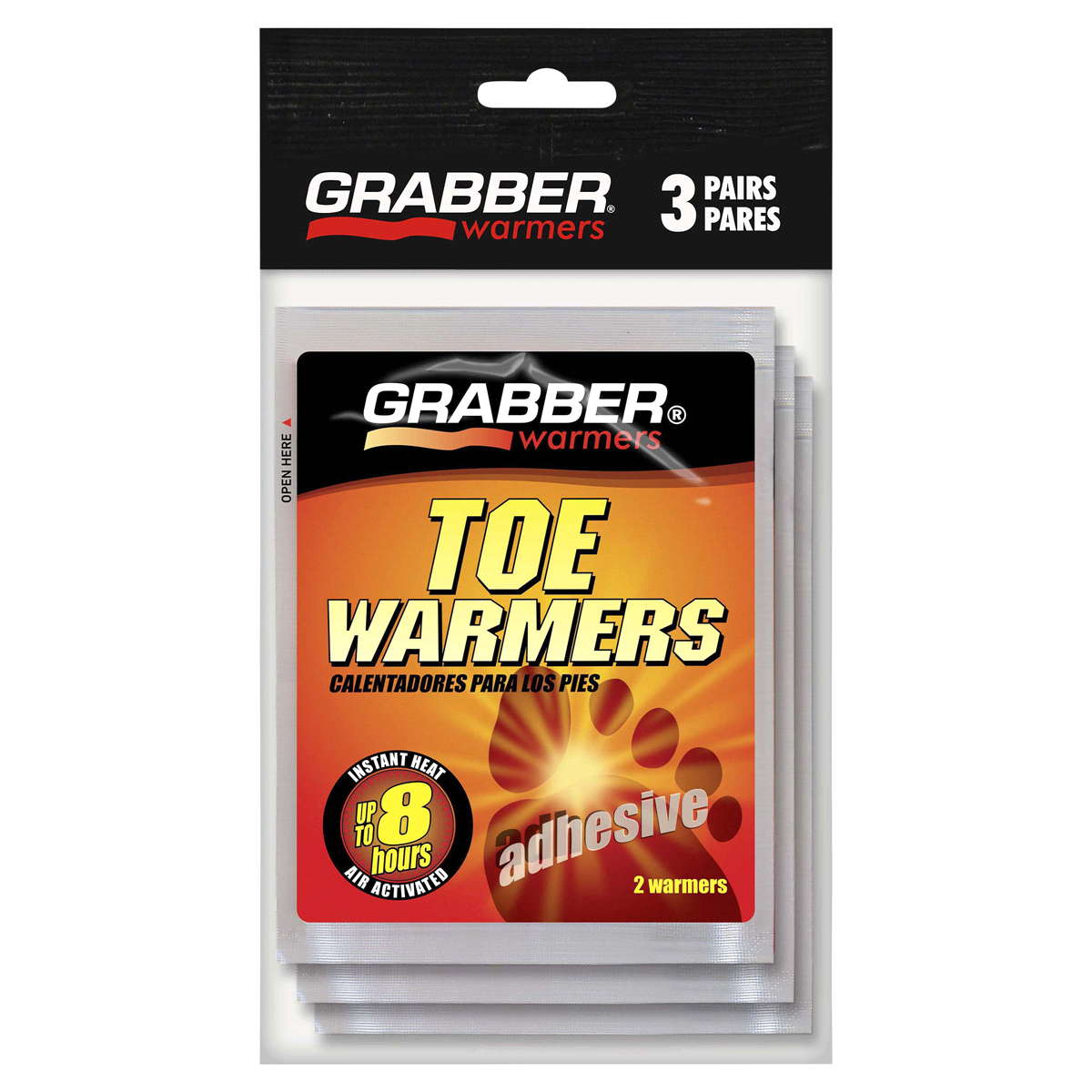 slide 1 of 1, Grabber Warmers Toe Warmer Multi Pack 6 Hour, 3 pair