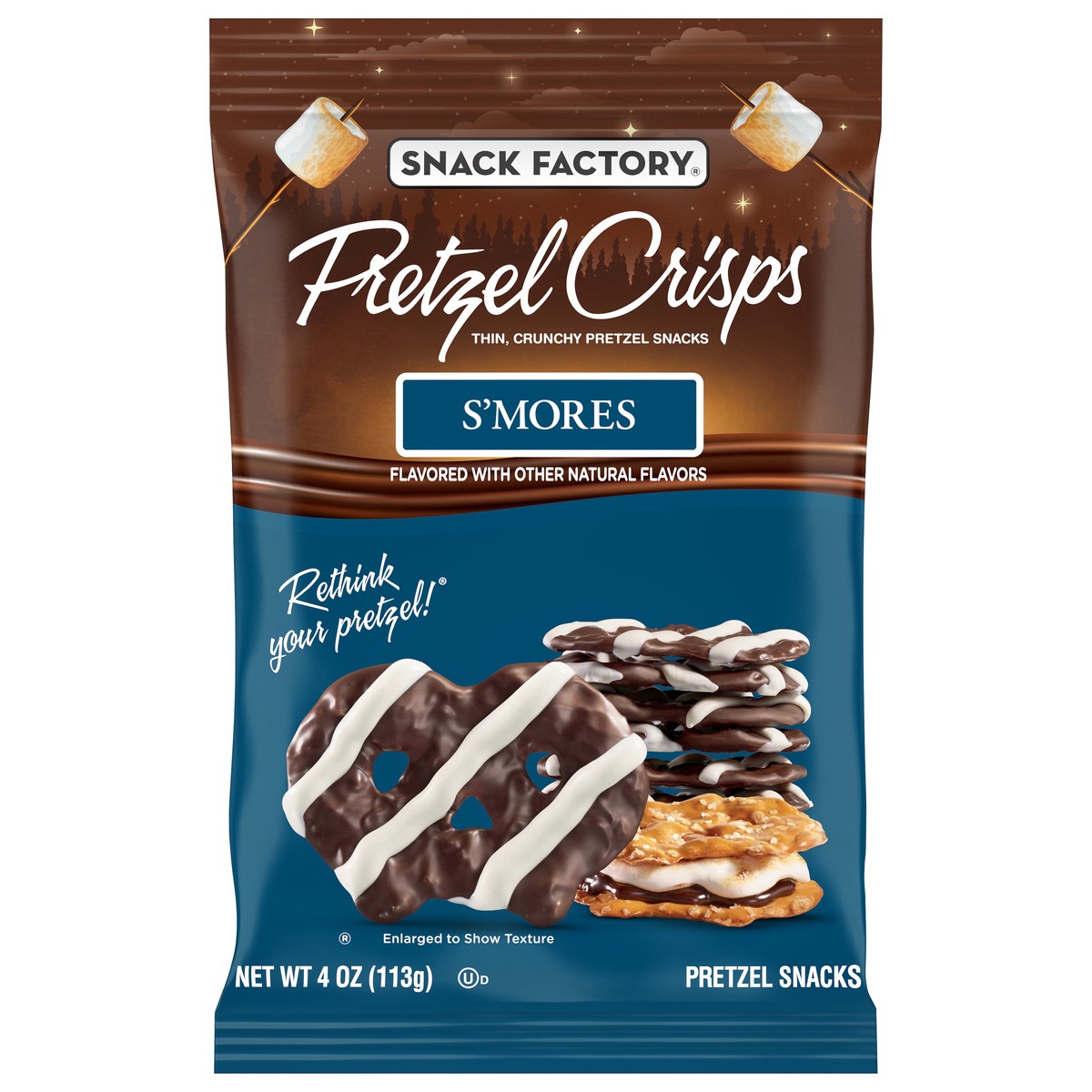 slide 12 of 15, Snack Factory S'mores Pretzel Crisps, 4 Oz Bag, 4 oz