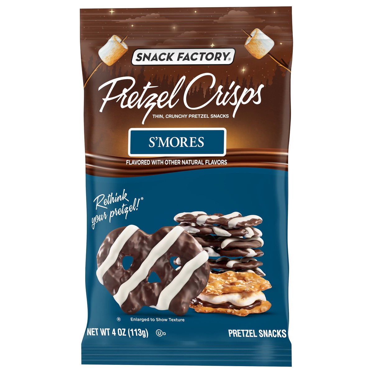slide 10 of 15, Snack Factory S'mores Pretzel Crisps, 4 Oz Bag, 4 oz