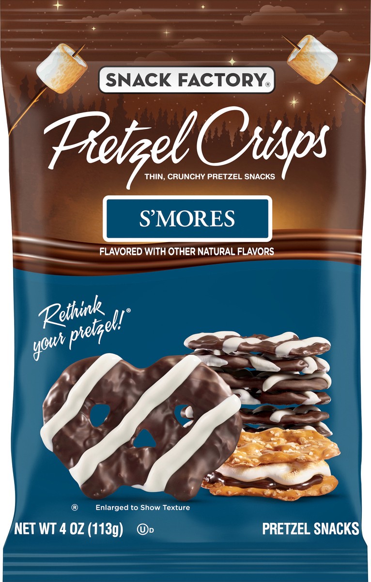 slide 15 of 15, Snack Factory S'mores Pretzel Crisps, 4 Oz Bag, 4 oz