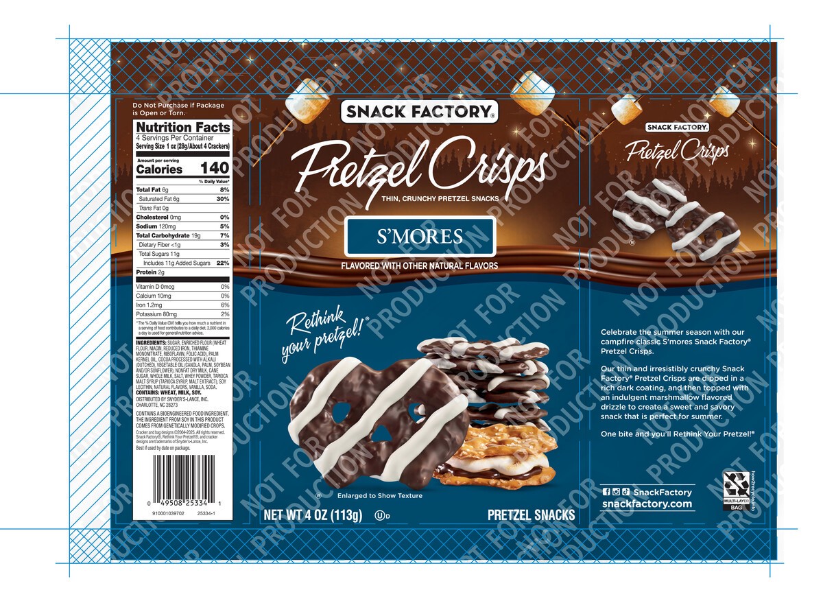 slide 6 of 15, Snack Factory S'mores Pretzel Crisps, 4 Oz Bag, 4 oz