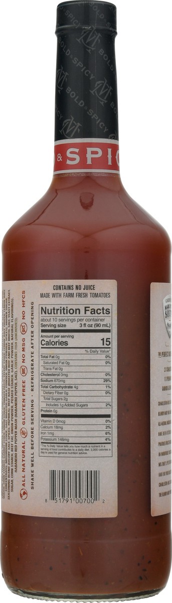 slide 11 of 13, Charleston Mix Bold & Spicy Bloody Mary Mix 32 fl oz, 32 fl oz